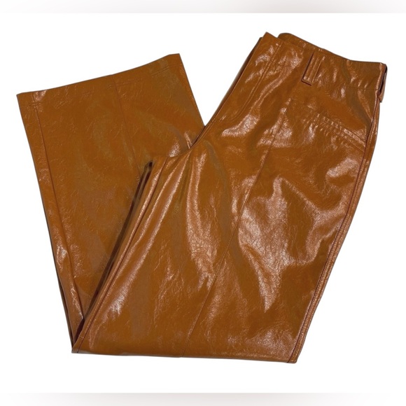 Free People Pants Star Crossed Lovers Faux Leather Vegan NWOT Size 12 - Picture 7 of 16